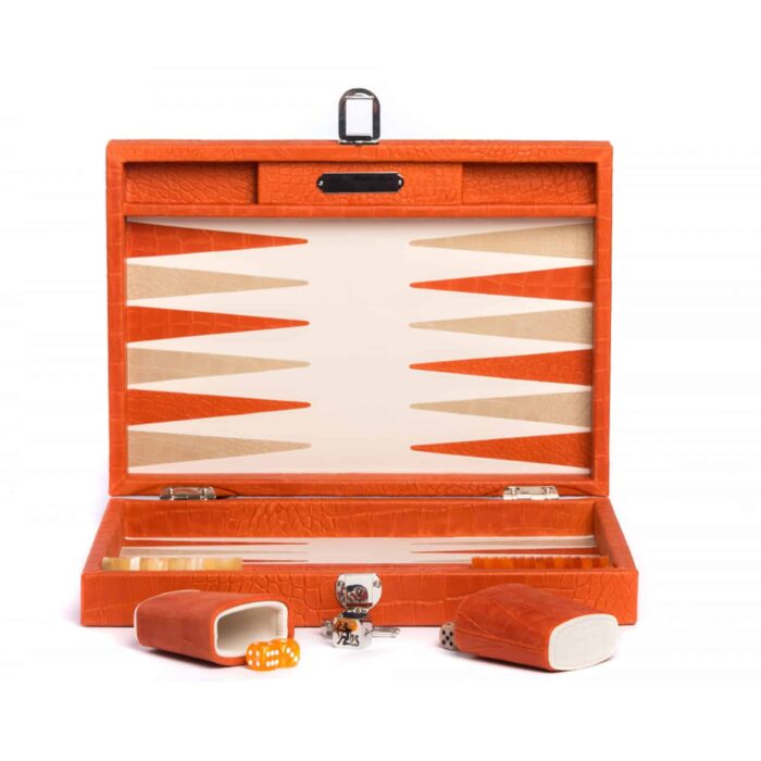 HECTOR SAXE · BACKGAMMON MEDIUM [ORANGE CROCO]